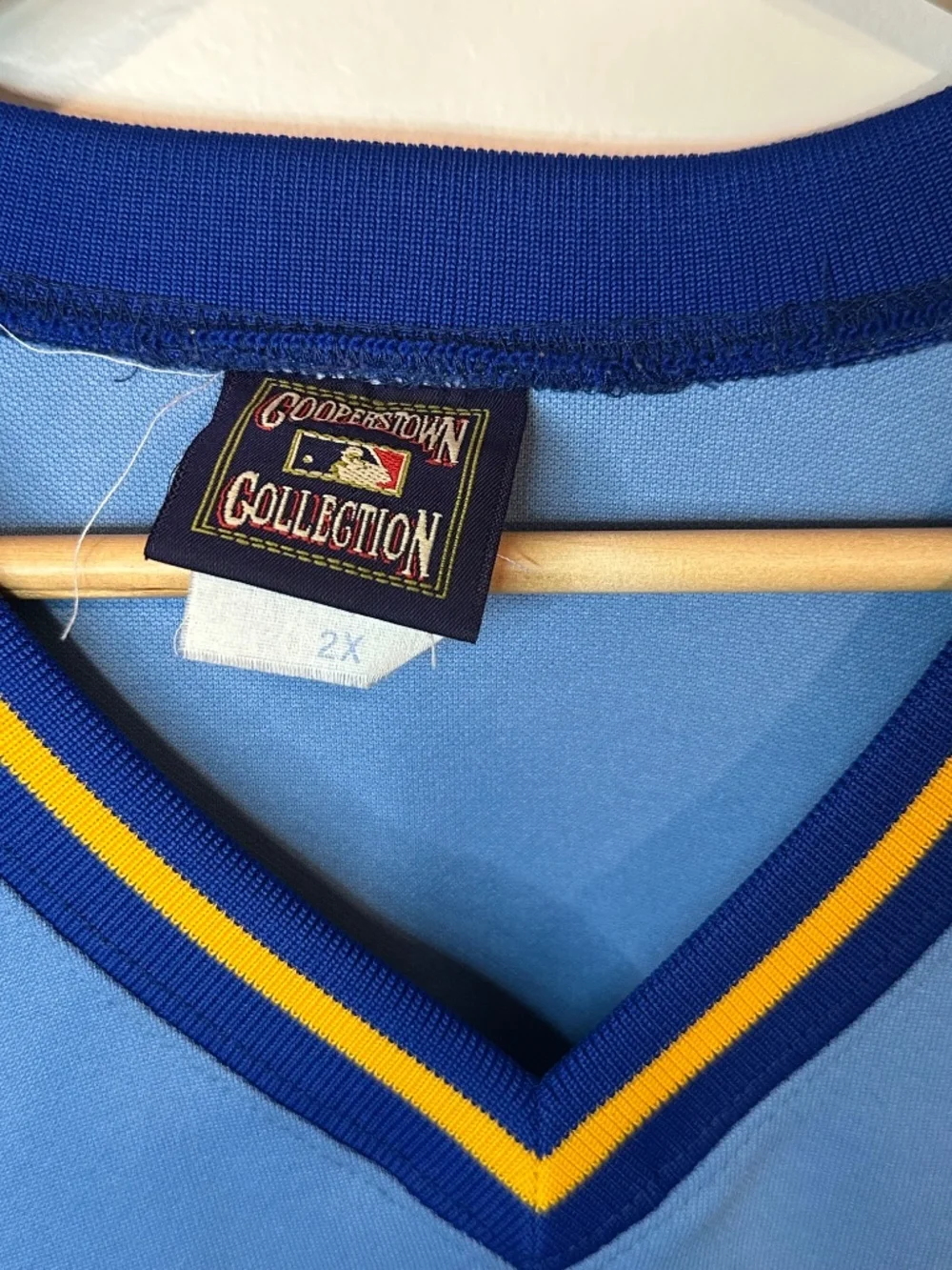 Vintage Majestic Milwaukee Brewers Cooperstown Collection Jersey Blue XXL